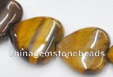 CTE06 15.5 inches 14mm heart yellow tiger eye beads wholesale