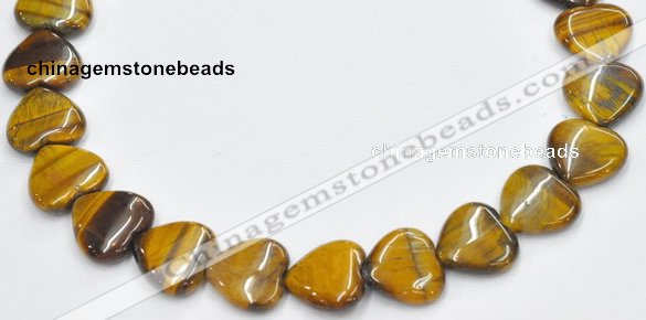 CTE07 20mm heart shape yellow tiger eye beads Wholesale