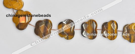 CTE10 butterfly shape 25*30mm yellow tiger eye beads wholesale