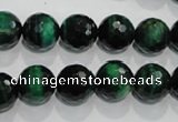 CTE1014 15.5 inches 10mm faceted round dyed green tiger eye beads