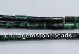 CTE1027 15.5 inches 4*8mm tube dyed green tiger eye beads wholesale