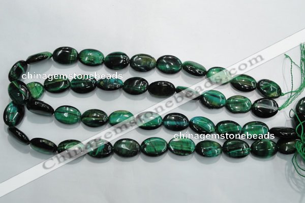 CTE1043 15.5 inches 13*18mm oval dyed green tiger eye beads