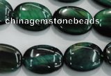 CTE1044 15.5 inches 15*20mm oval dyed green tiger eye beads