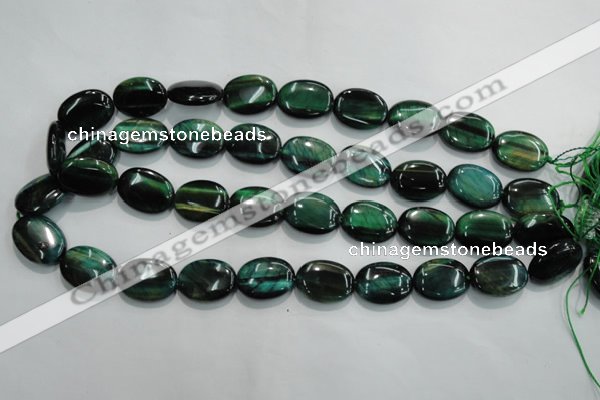 CTE1044 15.5 inches 15*20mm oval dyed green tiger eye beads