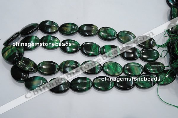 CTE1045 15.5 inches 18*25mm oval dyed green tiger eye beads