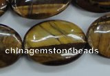 CTE105 15.5 inches 22*30mm oval yellow tiger eye beads wholesale