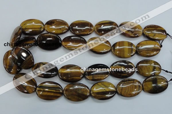 CTE105 15.5 inches 22*30mm oval yellow tiger eye beads wholesale