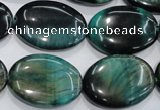 CTE1050 15.5 inches 18*25mm oval dyed green tiger eye beads