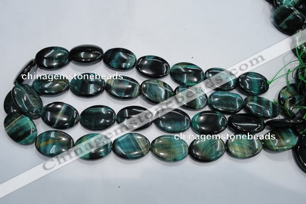 CTE1050 15.5 inches 18*25mm oval dyed green tiger eye beads