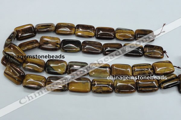 CTE107 15.5 inches 18*25mm rectangle yellow tiger eye beads wholesale