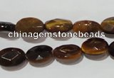 CTE1093 15.5 inches 9*12mm faceted oval yellow tiger eye beads