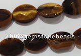 CTE1094 15.5 inches 12*16mm faceted oval yellow tiger eye beads