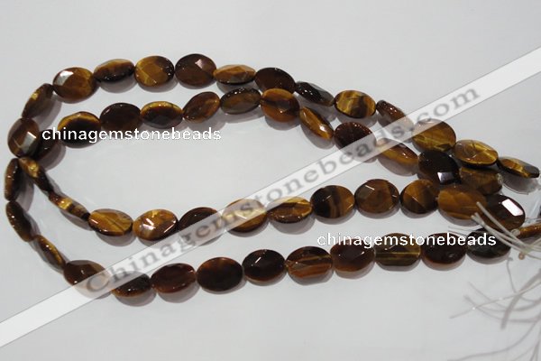 CTE1094 15.5 inches 12*16mm faceted oval yellow tiger eye beads