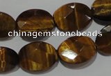 CTE1095 15.5 inches 13*18mm faceted oval yellow tiger eye beads