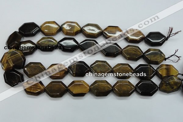 CTE112 15.5 inches 18*25mm octagonal yellow tiger eye beads wholesale