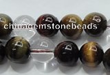 CTE1126 15 inches 8mm round mixed tiger eye & white crystal beads