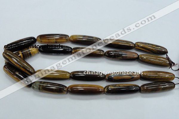 CTE115 15.5 inches 12*40mm cylinder yellow tiger eye beads wholesale