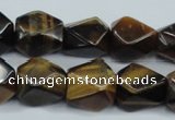 CTE118 15.5 inches 12*18mm faceted cuboid yellow tiger eye beads