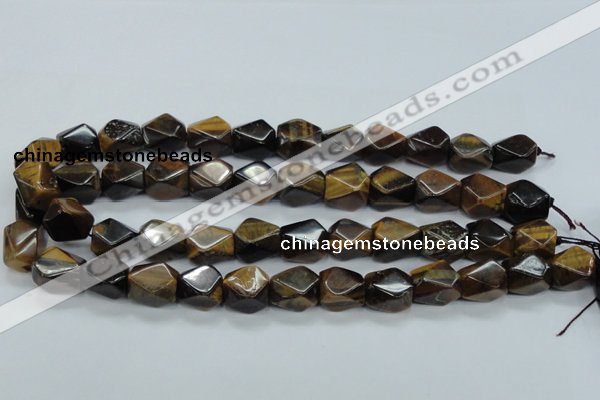 CTE118 15.5 inches 12*18mm faceted cuboid yellow tiger eye beads