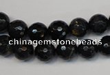 CTE1186 15.5 inches 8mm faceted round blue tiger eye beads