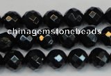 CTE1187 15.5 inches 10mm faceted round blue tiger eye beads