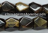 CTE119 15.5 inches 14*18mm faceted cuboid yellow tiger eye beads