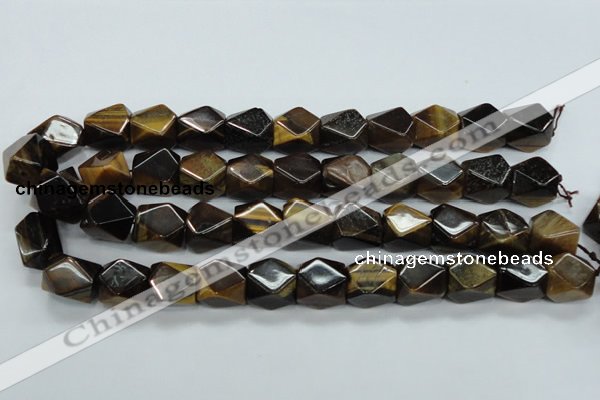 CTE119 15.5 inches 14*18mm faceted cuboid yellow tiger eye beads