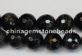 CTE1190 15.5 inches 14mm faceted round blue tiger eye beads