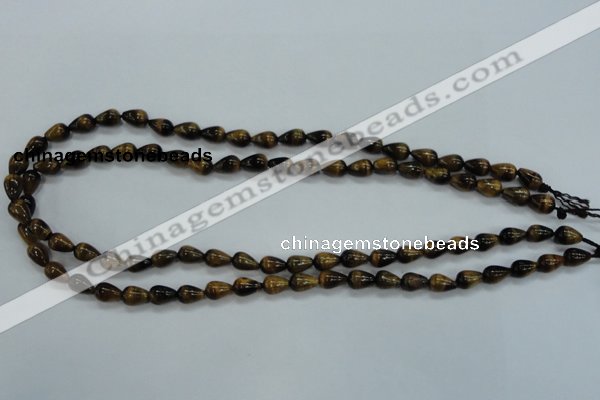 CTE120 15.5 inches 6*8mm teardrop yellow tiger eye beads wholesale