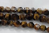 CTE1200 15 inches 6mm faceted nuggets yellow tiger eye beads