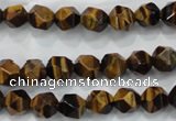 CTE1201 15 inches 8mm faceted nuggets yellow tiger eye beads