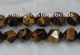 CTE1202 15 inches 10mm faceted nuggets yellow tiger eye beads