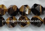 CTE1205 15 inches 16mm faceted nuggets yellow tiger eye beads