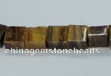 CTE121 15.5 inches 10*10mm cube yellow tiger eye beads wholesale