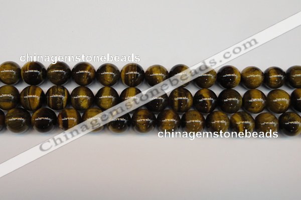 CTE1213 15.5 inches 12mm round AB grade yellow tiger eye beads