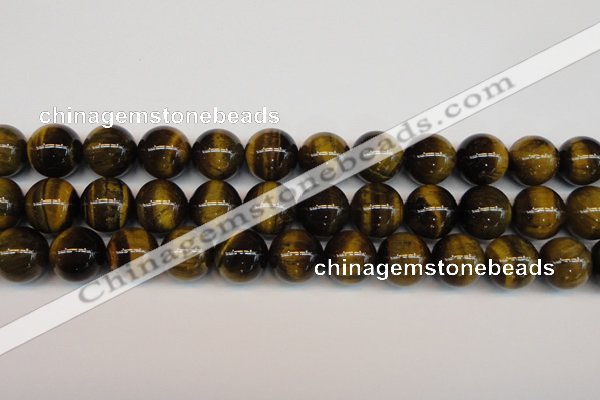 CTE1215 15.5 inches 16mm round AB grade yellow tiger eye beads