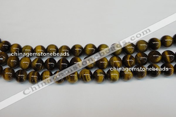 CTE1219 15.5 inches 8mm round AB+ grade yellow tiger eye beads