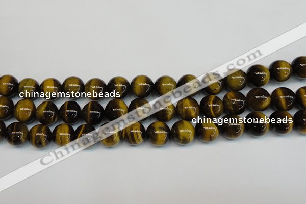CTE1220 15.5 inches 10mm round AB+ grade yellow tiger eye beads