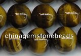 CTE1221 15.5 inches 12mm round AB+ grade yellow tiger eye beads