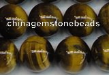 CTE1222 15.5 inches 14mm round AB+ grade yellow tiger eye beads