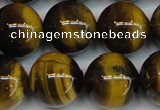 CTE1223 15.5 inches 16mm round AB+ grade yellow tiger eye beads