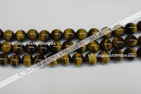 CTE1223 15.5 inches 16mm round AB+ grade yellow tiger eye beads