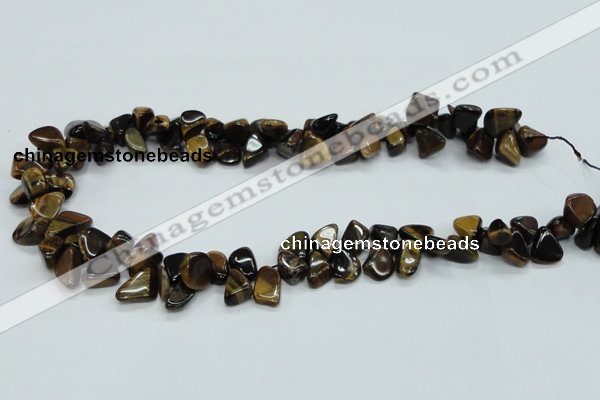 CTE123 15.5 inches 8*12mm nugget yellow tiger eye beads wholesale