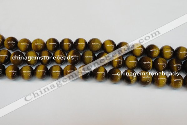 CTE1236 15.5 inches 10mm round A+ grade yellow tiger eye beads