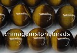 CTE1237 15.5 inches 12mm round A+ grade yellow tiger eye beads