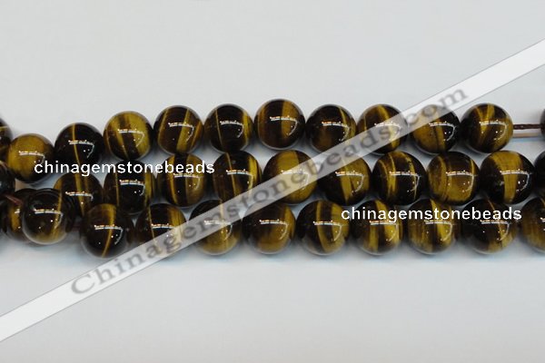 CTE1253 15.5 inches 12mm round AAA grade yellow tiger eye beads