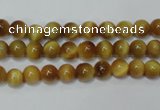 CTE127 15.5 inches 6mm round yellow tiger eye gemstone beads