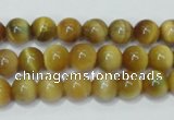 CTE128 15.5 inches 8mm round yellow tiger eye gemstone beads