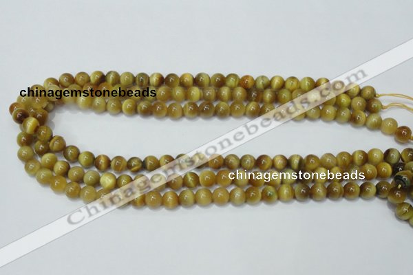 CTE128 15.5 inches 8mm round yellow tiger eye gemstone beads