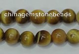 CTE129 15.5 inches 10mm round yellow tiger eye gemstone beads